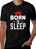 Born to Sleep Graphic Tee - Black Cotton T-Shirt product image 1