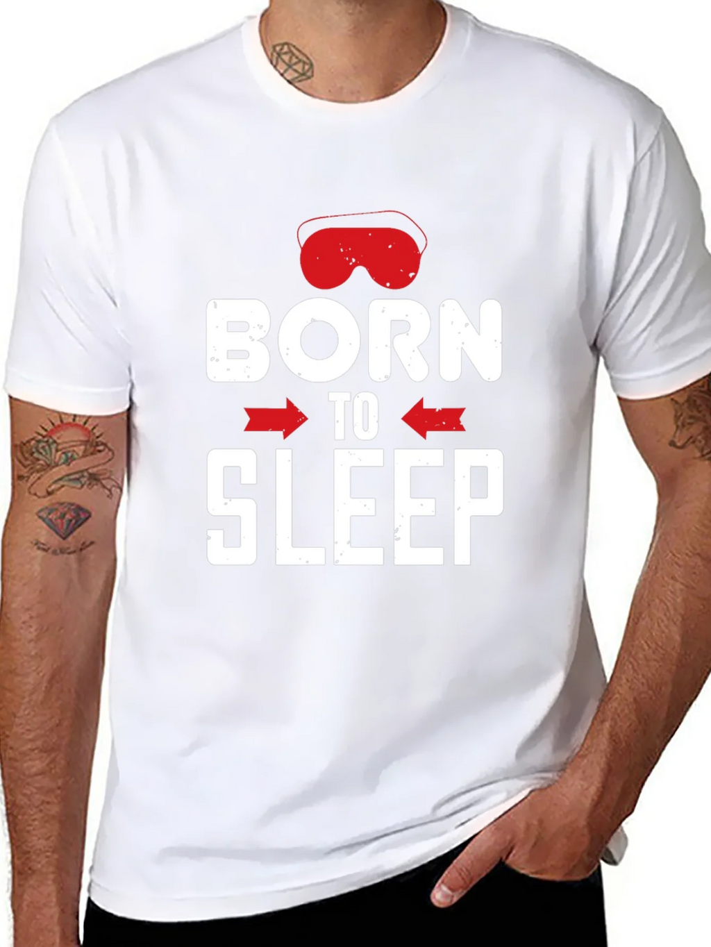Born to Sleep Graphic Tee - Black Cotton T-Shirt product image 6