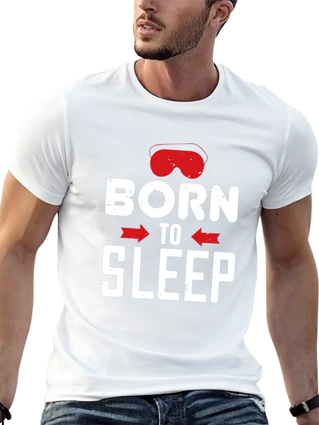 Born to Sleep Graphic Tee - Black Cotton T-Shirt product image 10