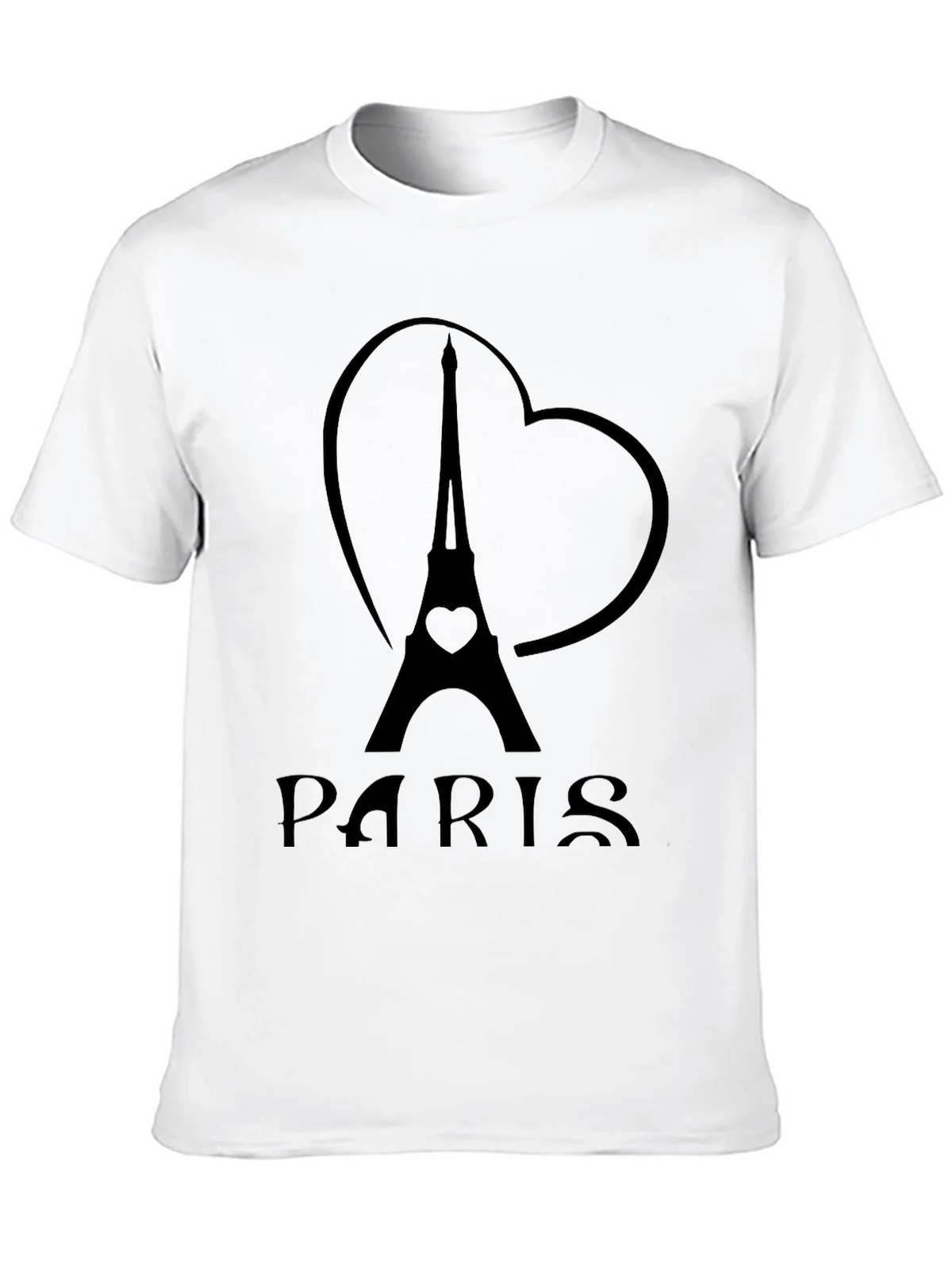 Paris Eiffel Tower Heart Graphic T-Shirt product image 9
