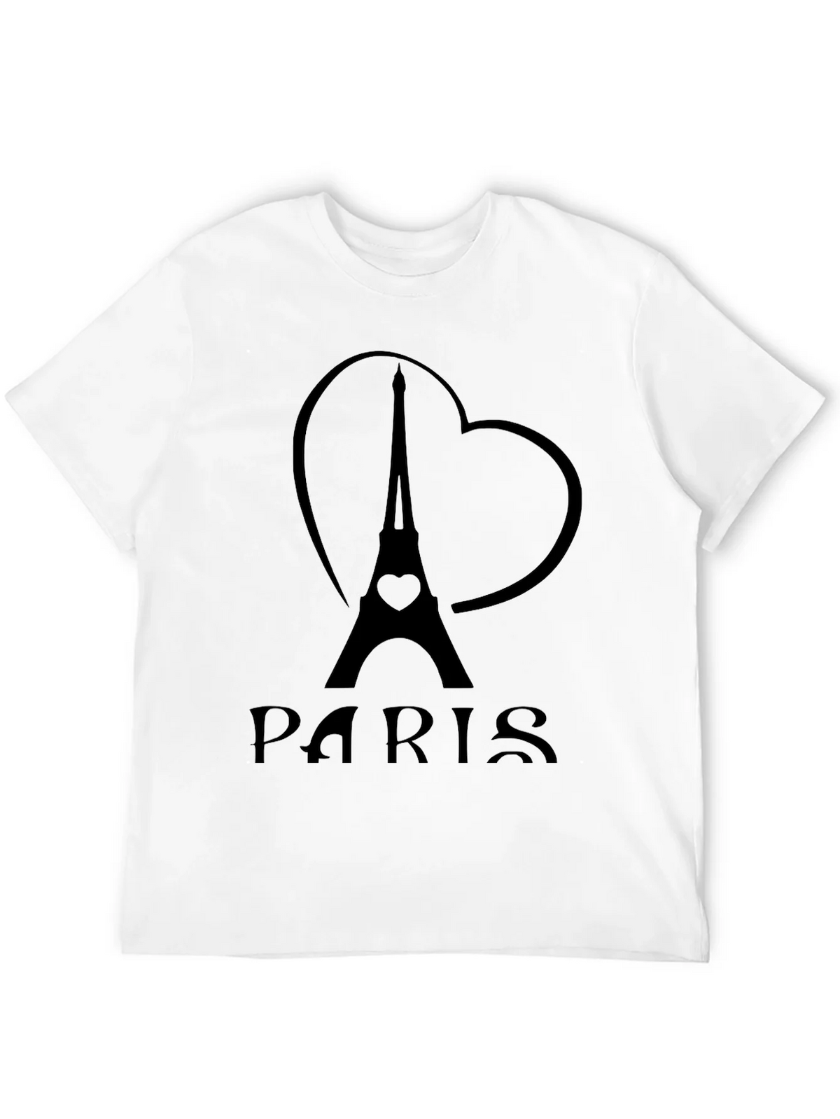 Paris Eiffel Tower Heart Graphic T-Shirt product image 10
