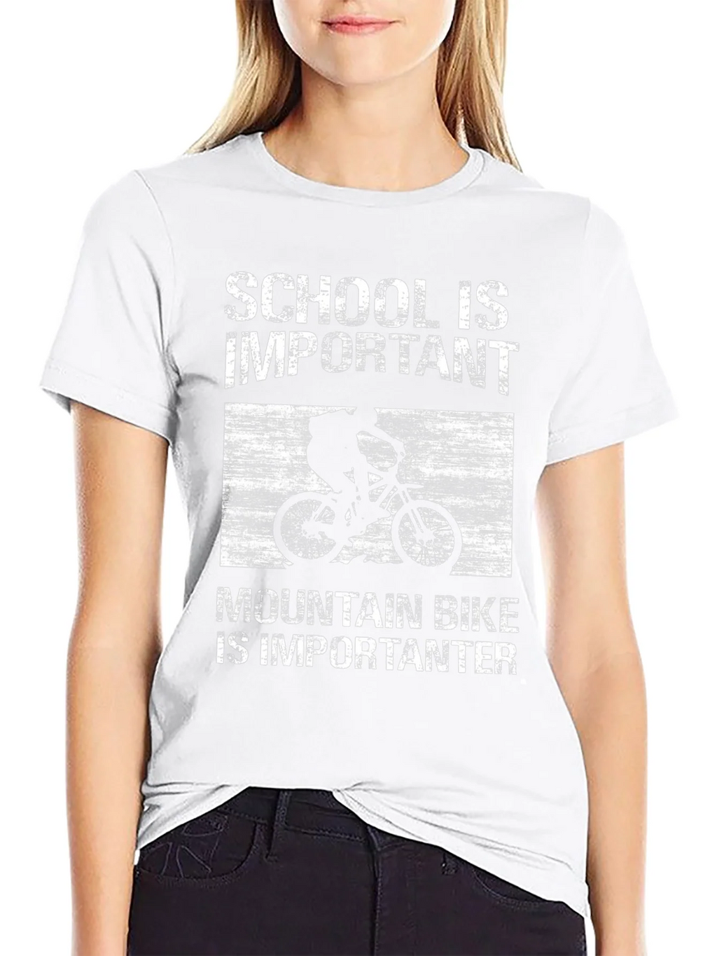 Mountain Bike Importanter T-Shirt - School is Important product image 8