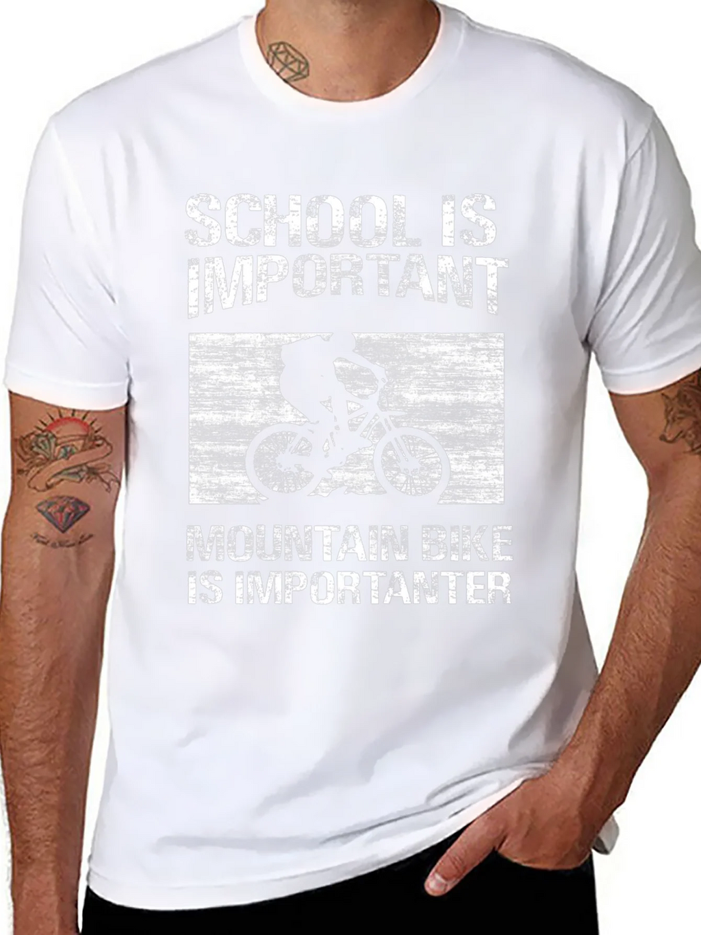 Mountain Bike Importanter T-Shirt - School is Important product image 7