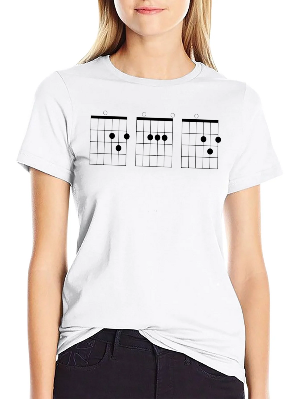 Guitar Chord Chart Black T-Shirt product image 6