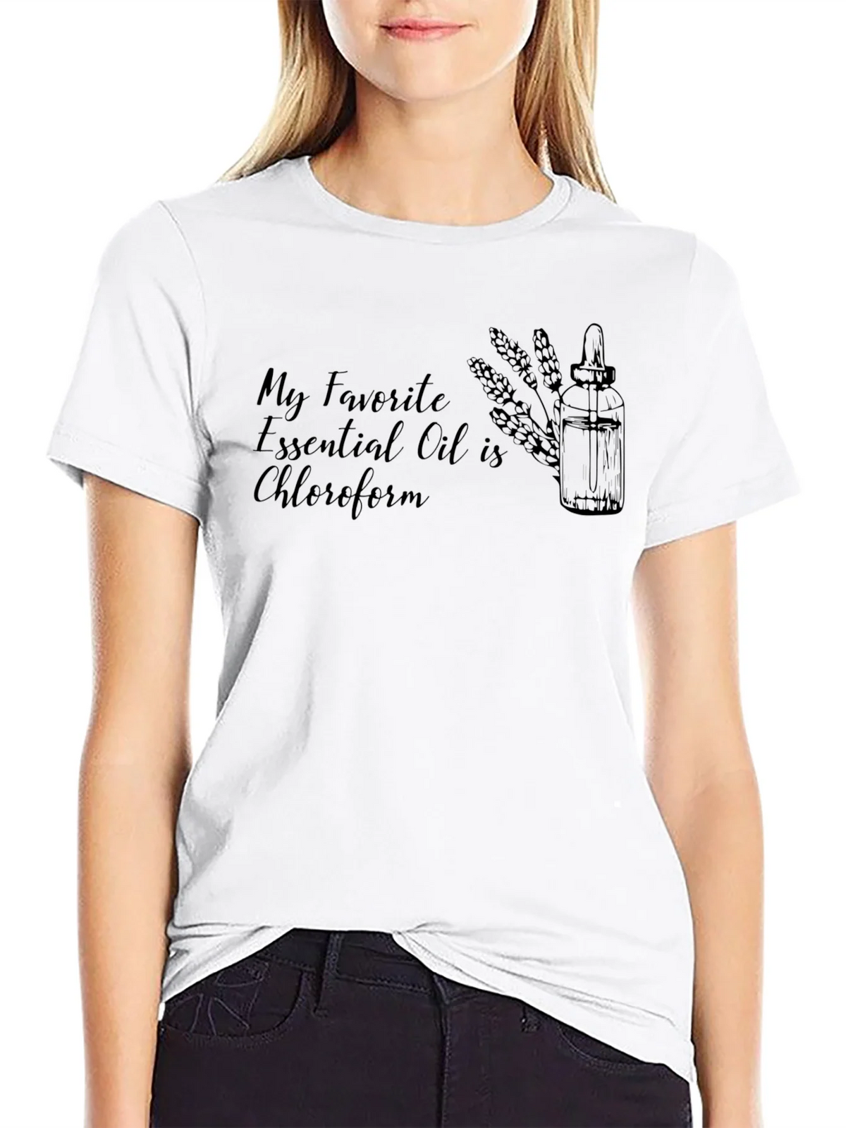 Chloroform Essential Oil T-Shirt - Funny Dark Humor Tee product image 6