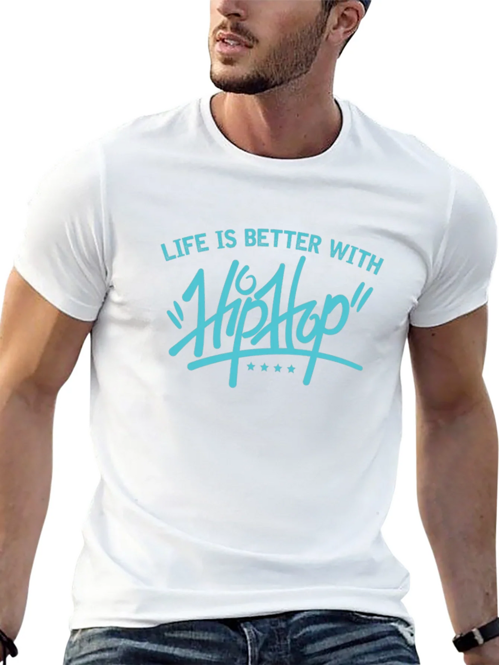 Life is Better with Hip Hop Graphic Tee - Black product image 12