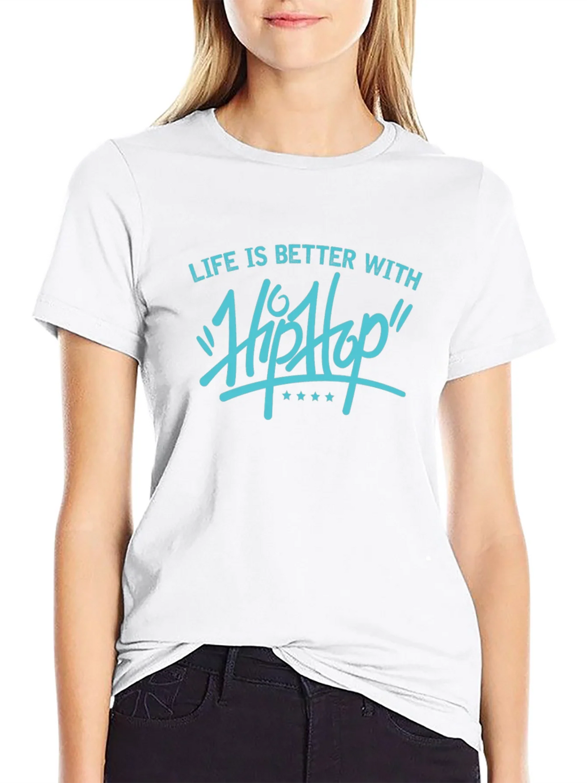 Life is Better with Hip Hop Graphic Tee - Black product image 8