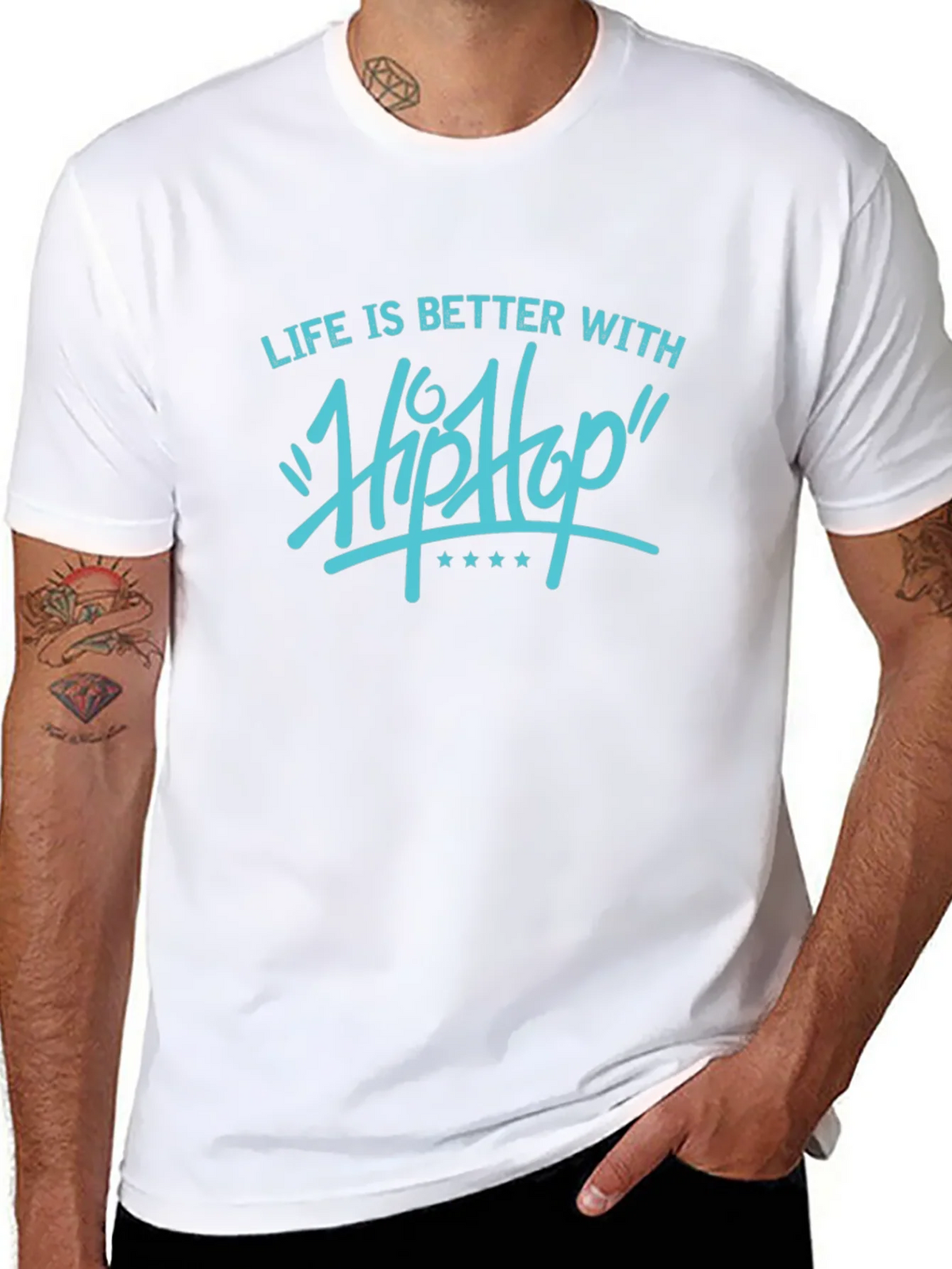 Life is Better with Hip Hop Graphic Tee - Black product image 7