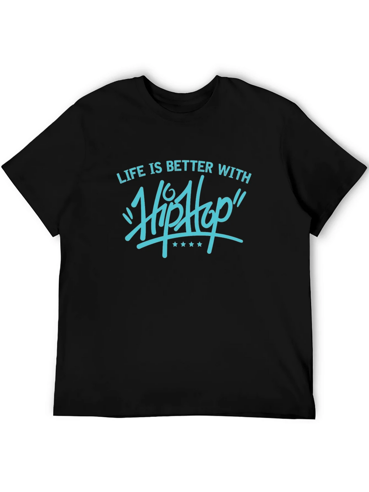 Life is Better with Hip Hop Graphic Tee - Black product image 5