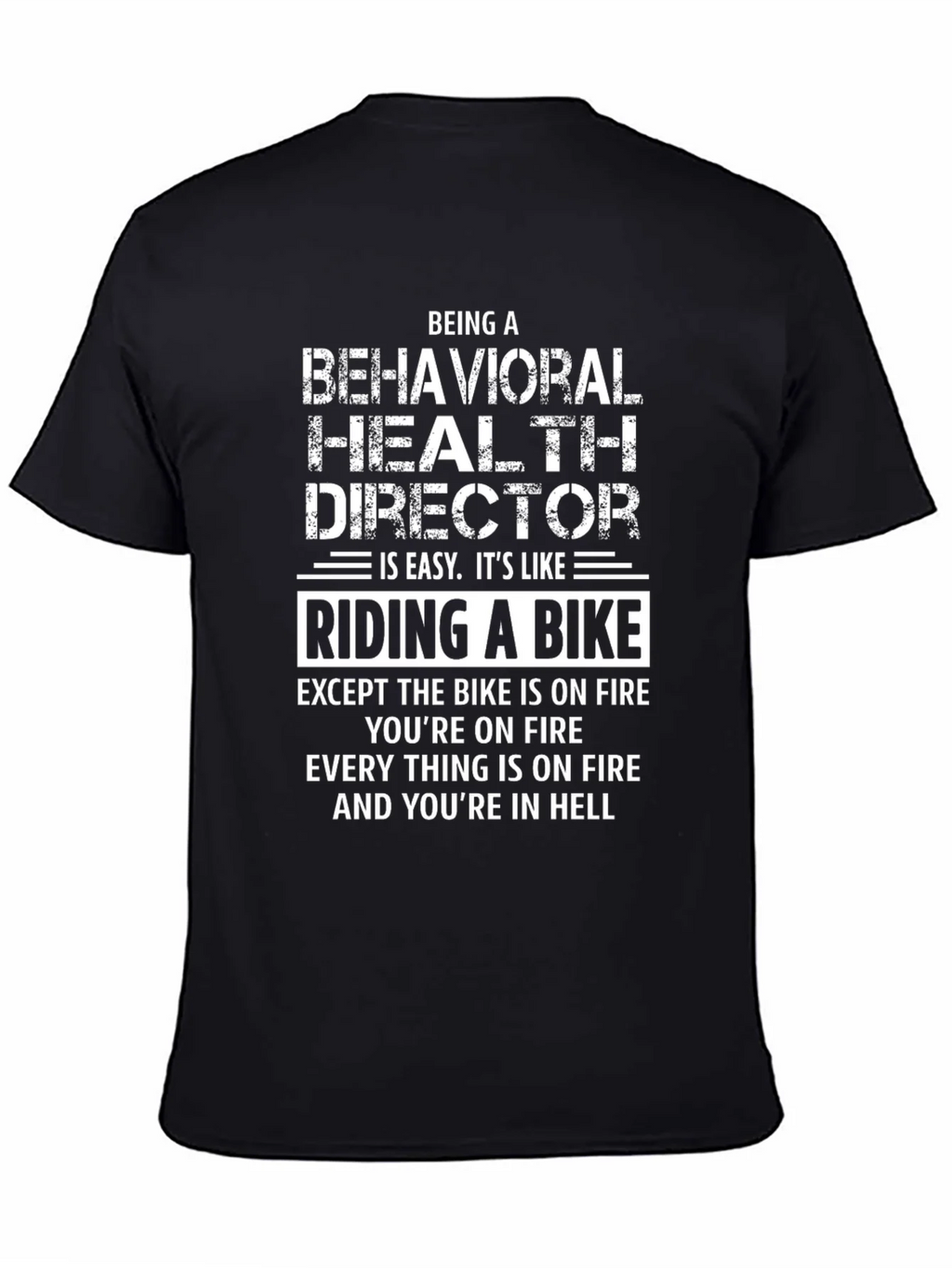 Behavioral Health Director Funny T-Shirt - Riding a Bike in product image 3