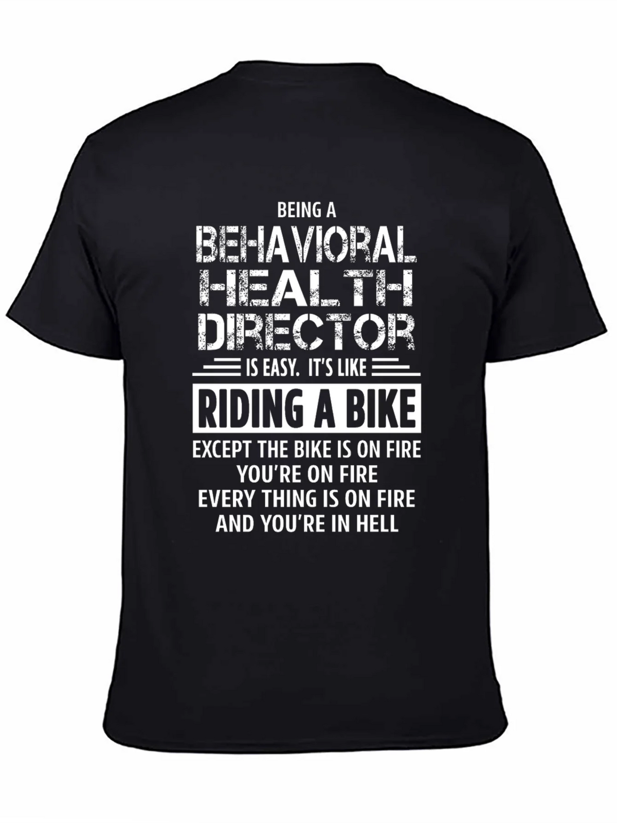 Behavioral Health Director Funny T-Shirt - Riding a Bike in product image 3