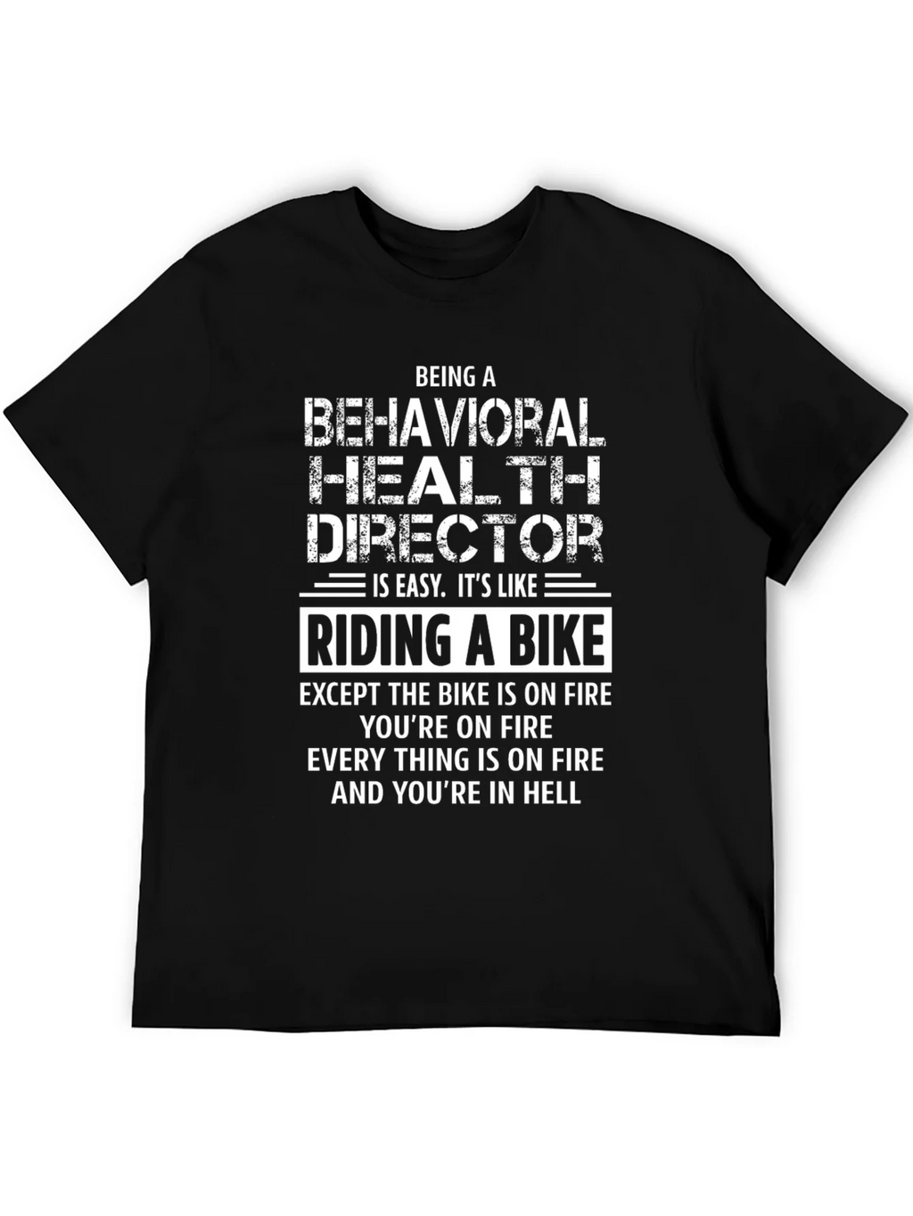 Behavioral Health Director Funny T-Shirt - Riding a Bike in product image 4