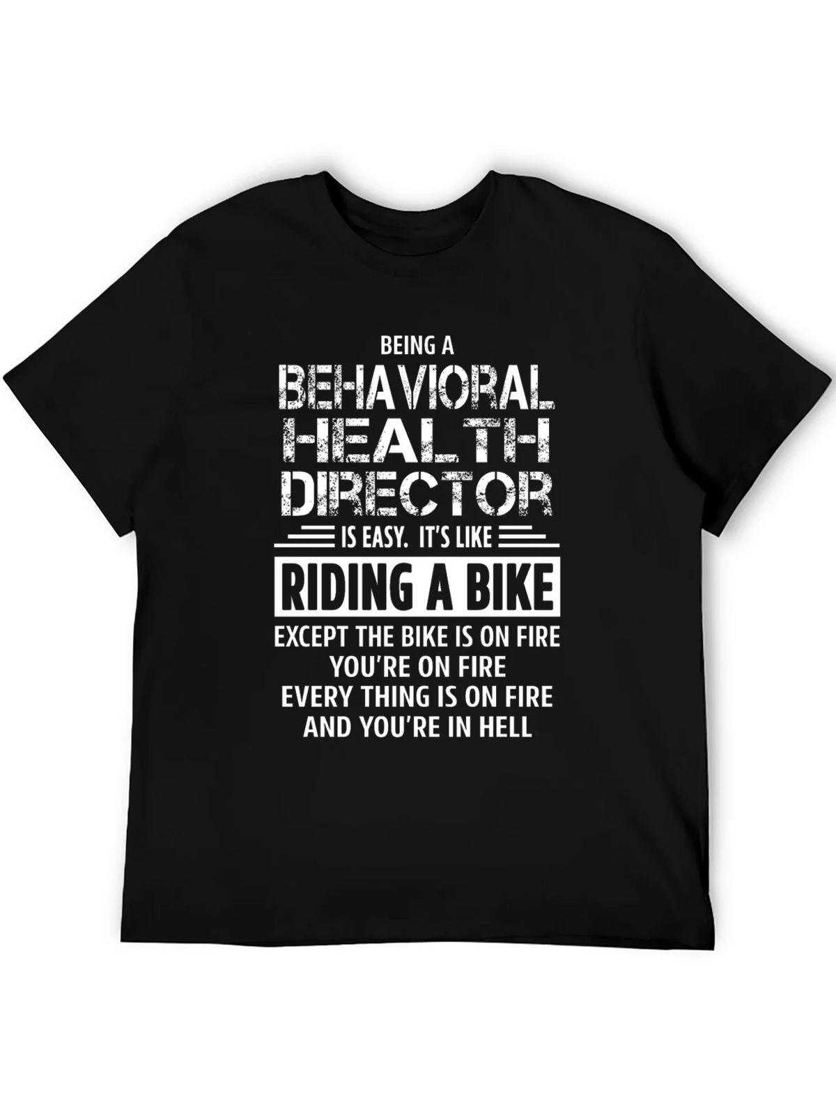 Behavioral Health Director Funny T-Shirt - Riding a Bike in product image 4