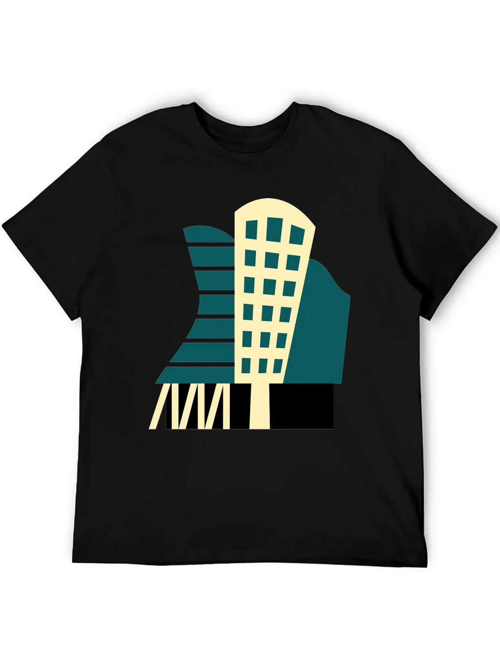 Geometric Building T-Shirt - Modern Graphic Tee product image 5