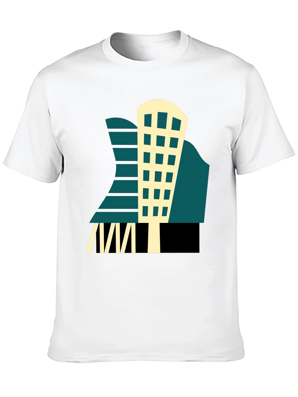 Geometric Building T-Shirt - Modern Graphic Tee product image 8