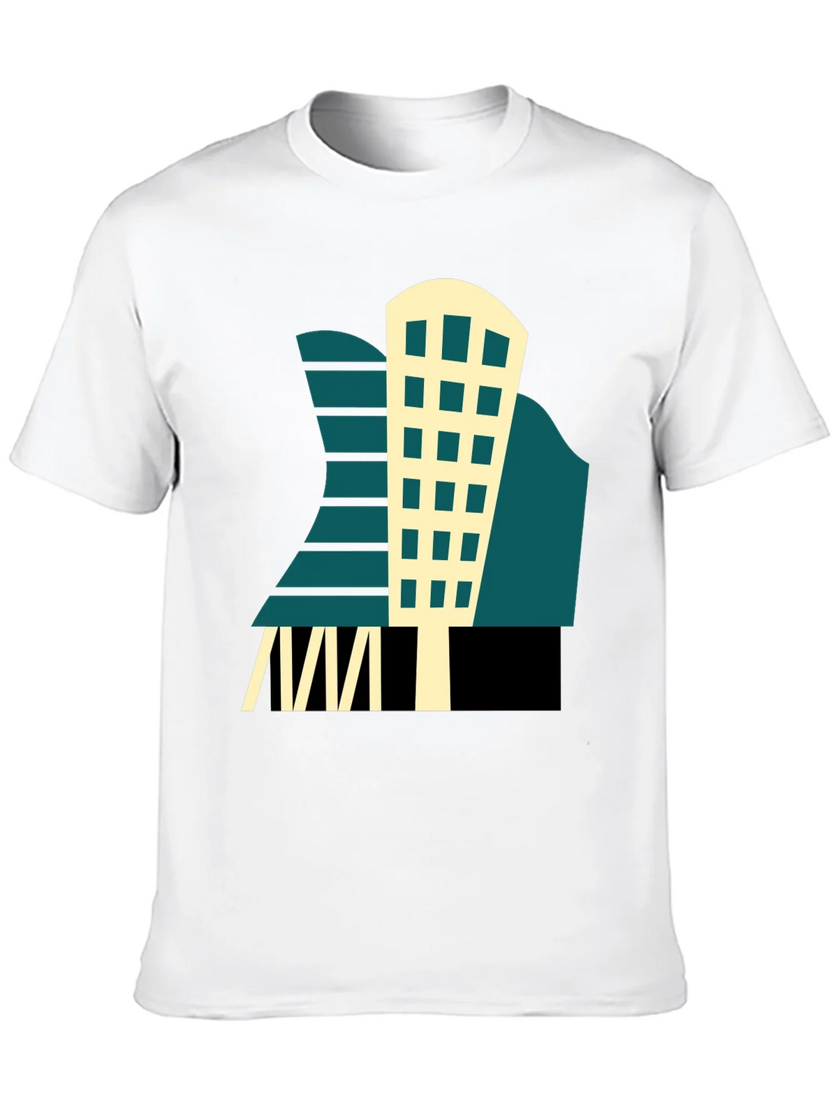 Geometric Building T-Shirt - Modern Graphic Tee product image 8