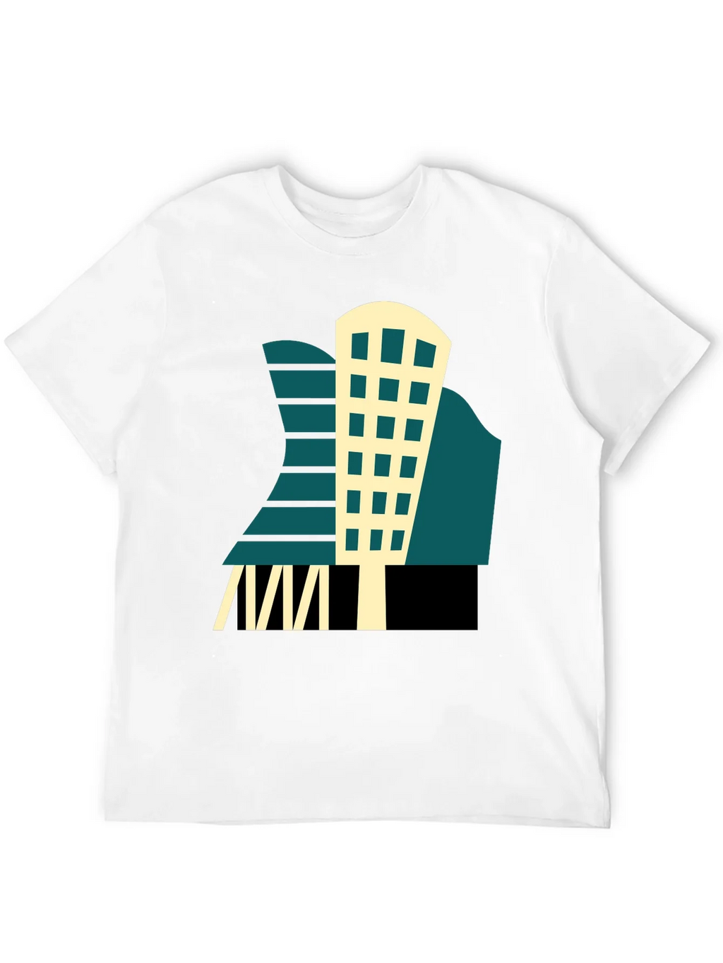 Geometric Building T-Shirt - Modern Graphic Tee product image 10