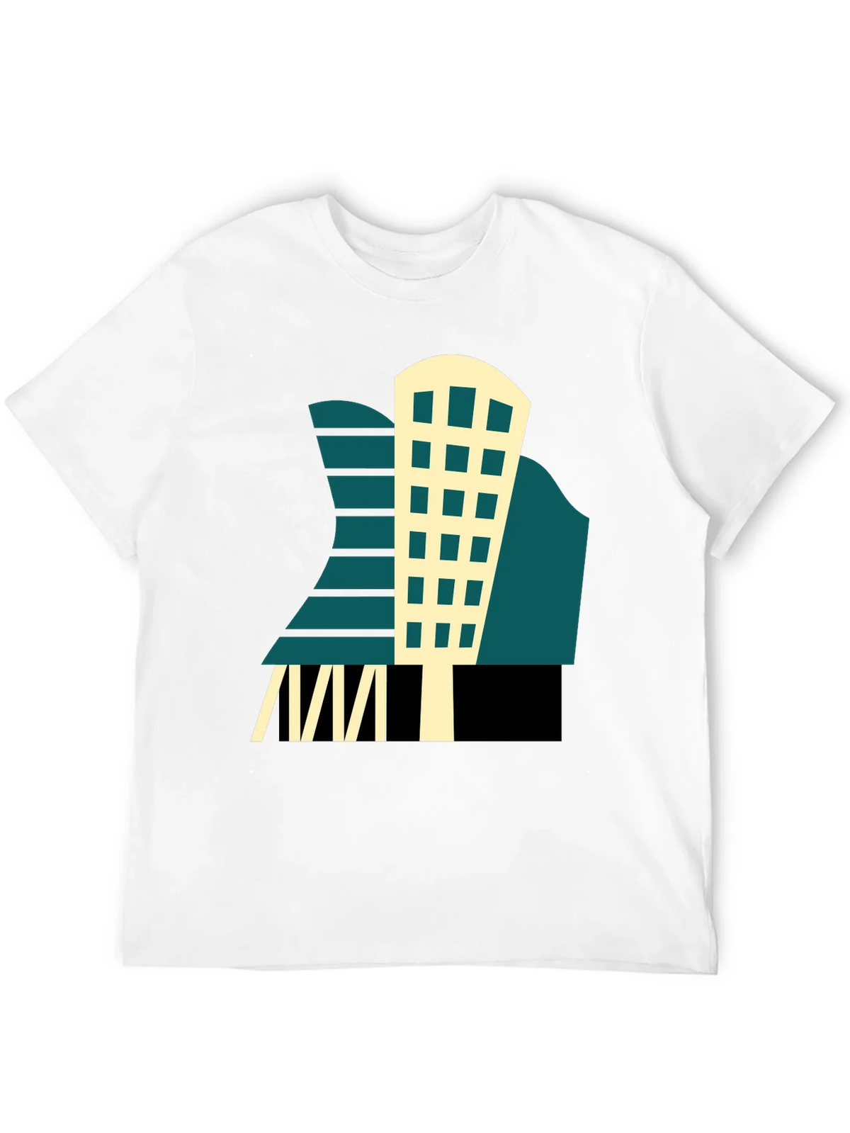 Geometric Building T-Shirt - Modern Graphic Tee product image 10