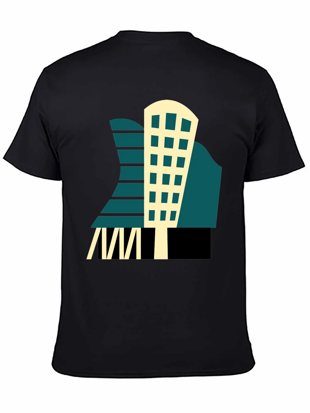 Geometric Building T-Shirt - Modern Graphic Tee product image 4