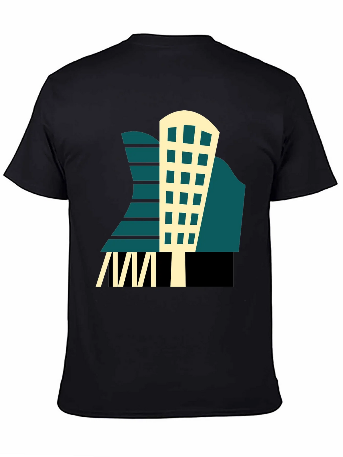 Geometric Building T-Shirt - Modern Graphic Tee product image 4