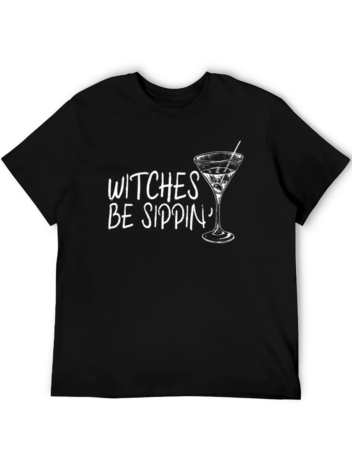 Witches Be Sippin Graphic Tee - Halloween Cocktail Shirt product image 5