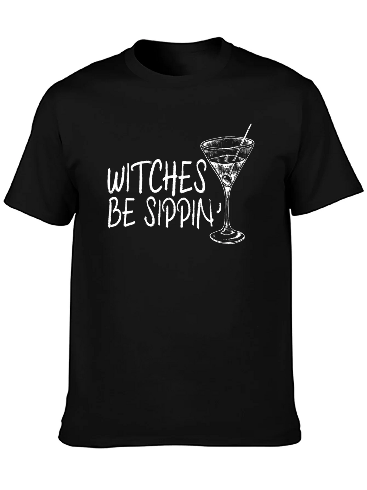 Witches Be Sippin Graphic Tee - Halloween Cocktail Shirt product image 3
