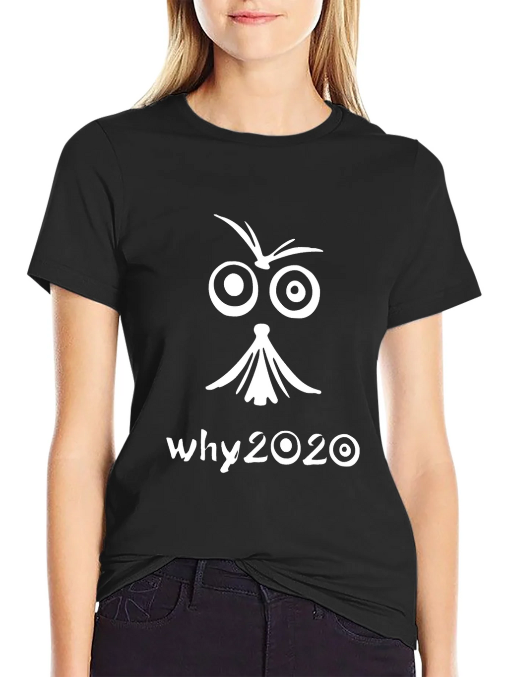 Why 2020 Graphic Tee - Black Cotton T-Shirt product image 2