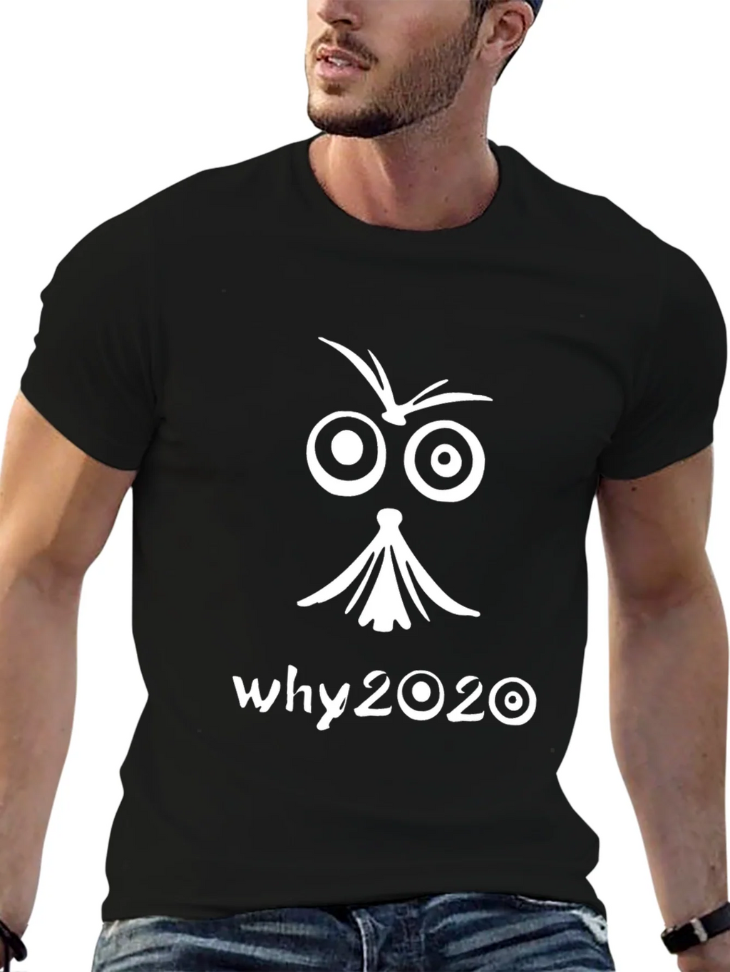 Why 2020 Graphic Tee - Black Cotton T-Shirt product image 6
