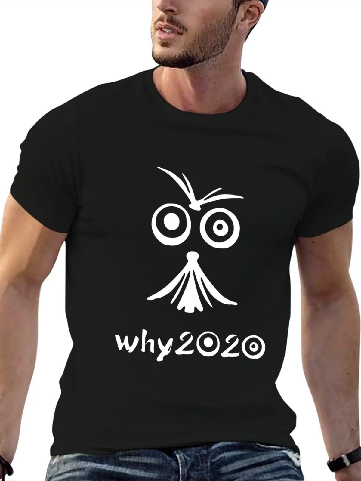 Why 2020 Graphic Tee - Black Cotton T-Shirt product image 6