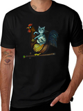 Cat Riding Chicken T-Shirt - Quirky Graphic Tee product image 1