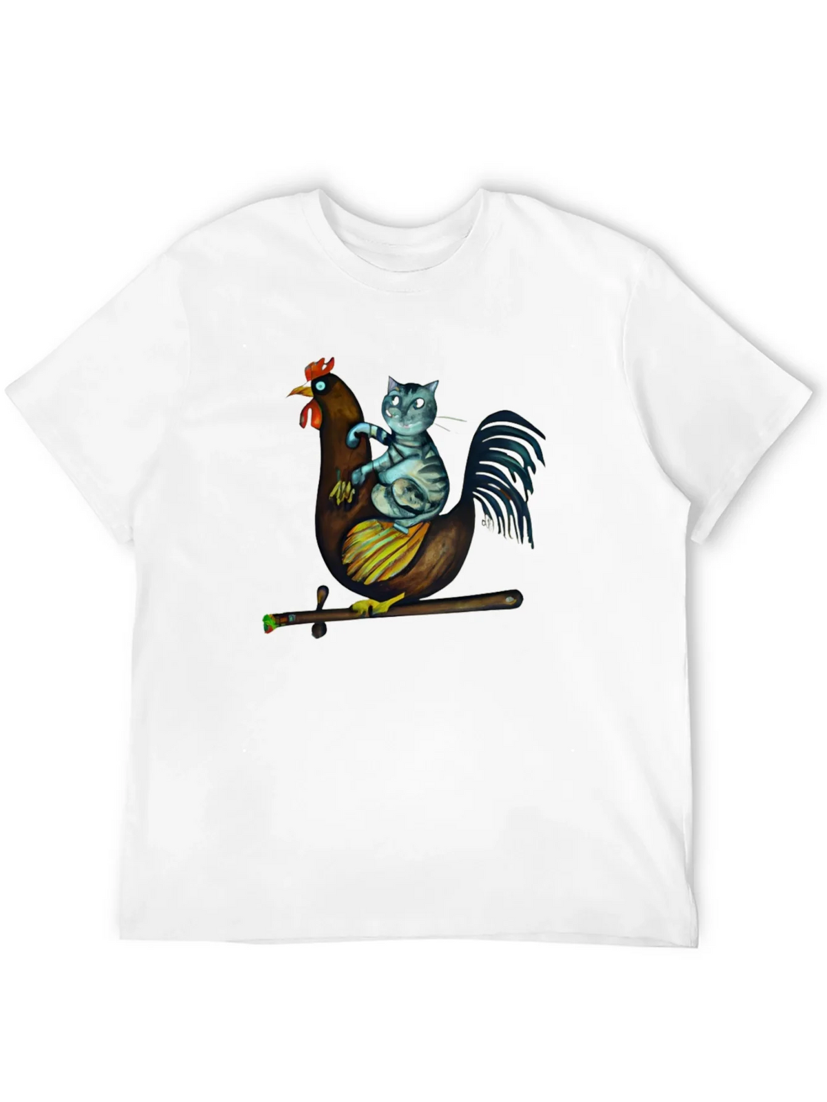 Cat Riding Chicken T-Shirt - Quirky Graphic Tee product image 11