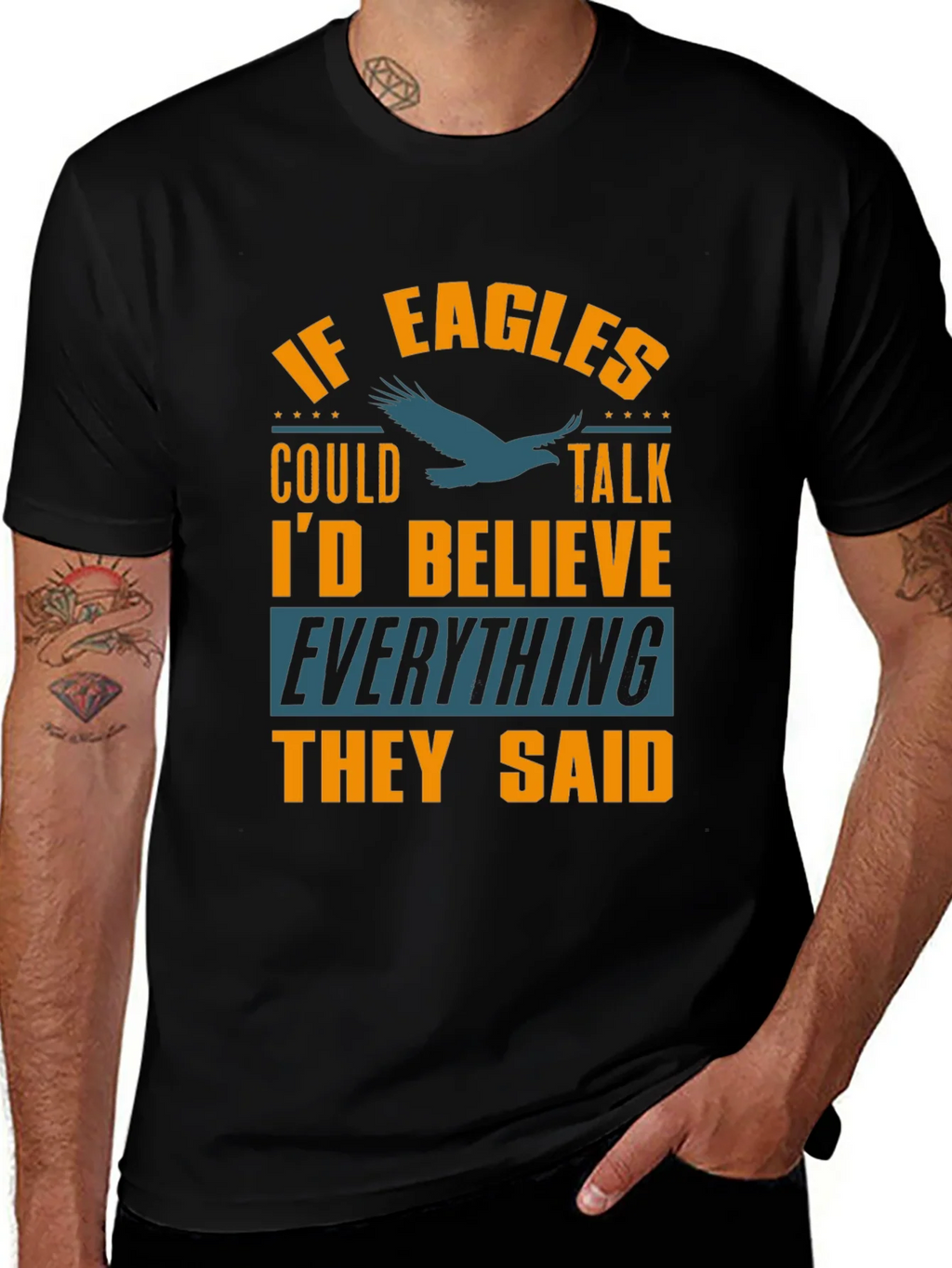 If Eagles Could Talk Funny Graphic T-Shirt product image 1