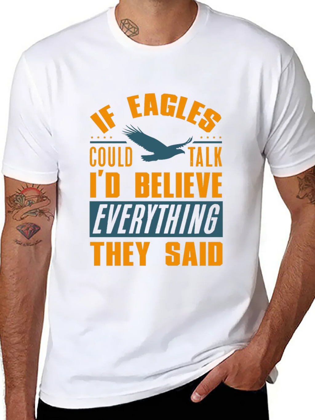 If Eagles Could Talk Funny Graphic T-Shirt product image 6