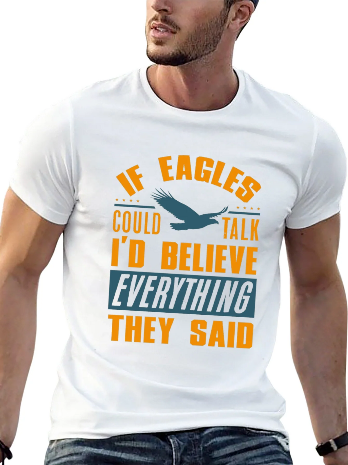 If Eagles Could Talk Funny Graphic T-Shirt product image 11
