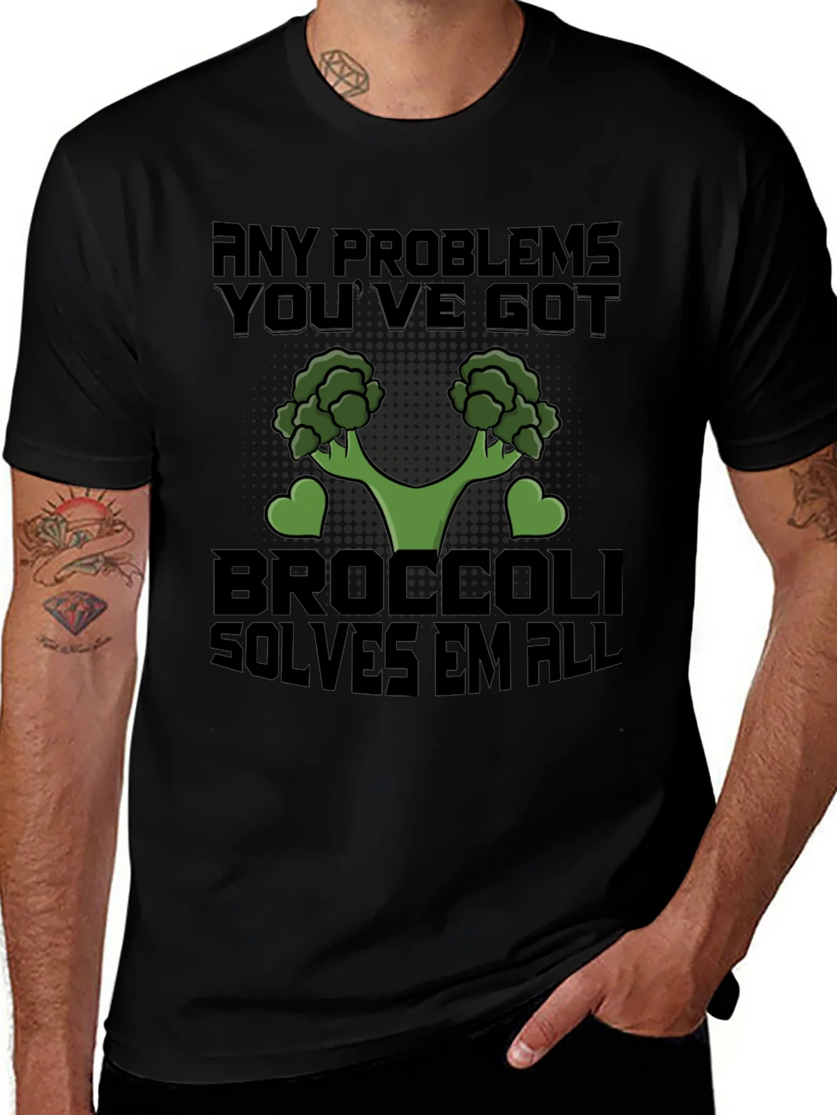 Broccoli Solves All Problems T-Shirt product image 1
