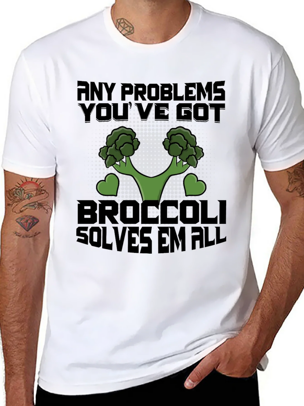 Broccoli Solves All Problems T-Shirt product image 7