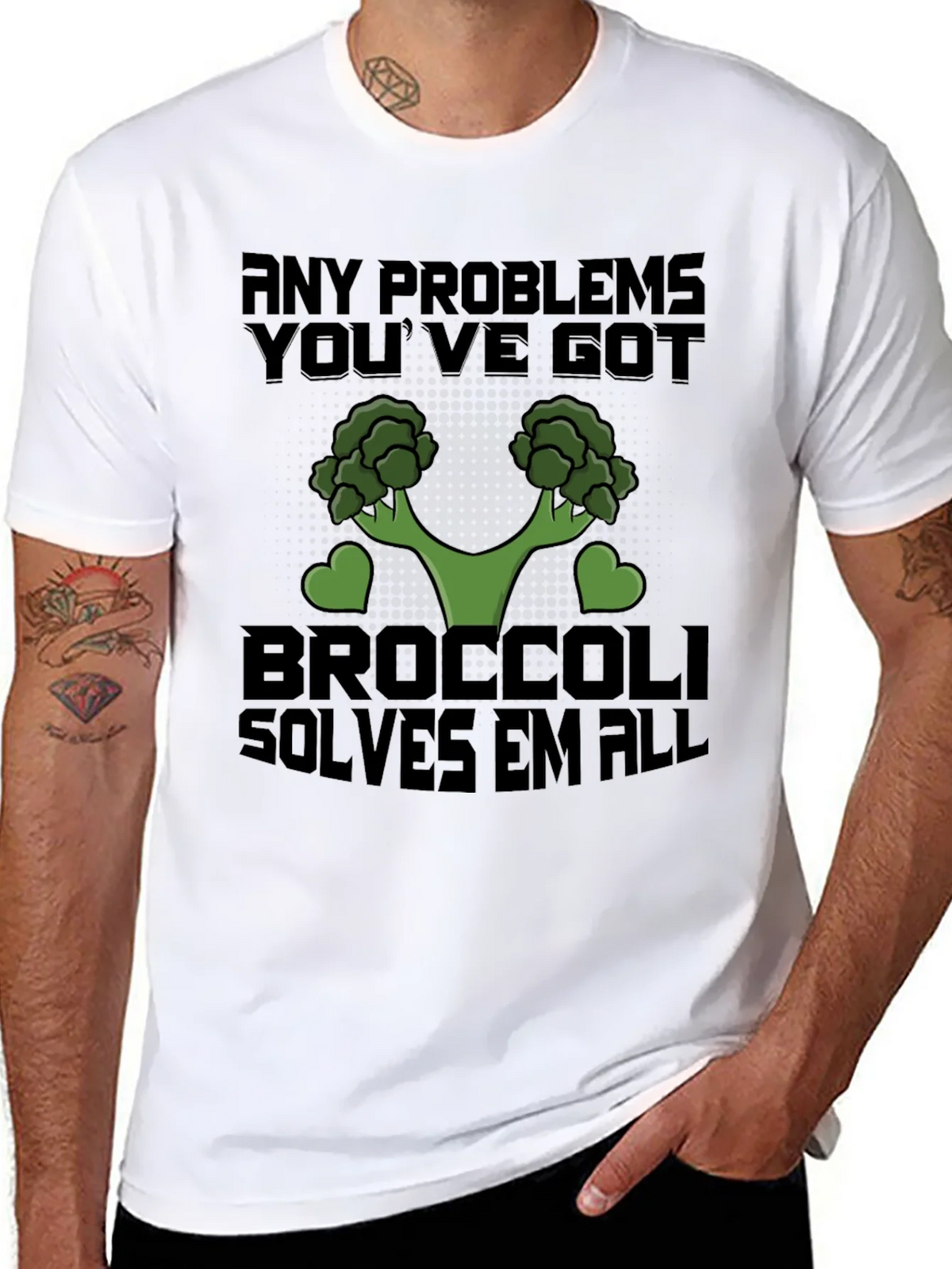 Broccoli Solves All Problems T-Shirt product image 7