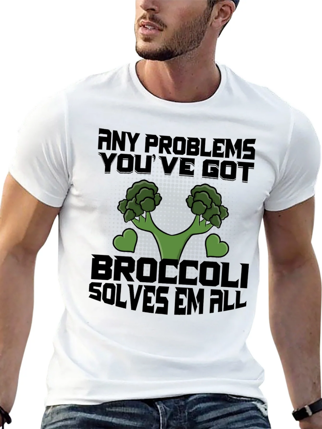 Broccoli Solves All Problems T-Shirt product image 12