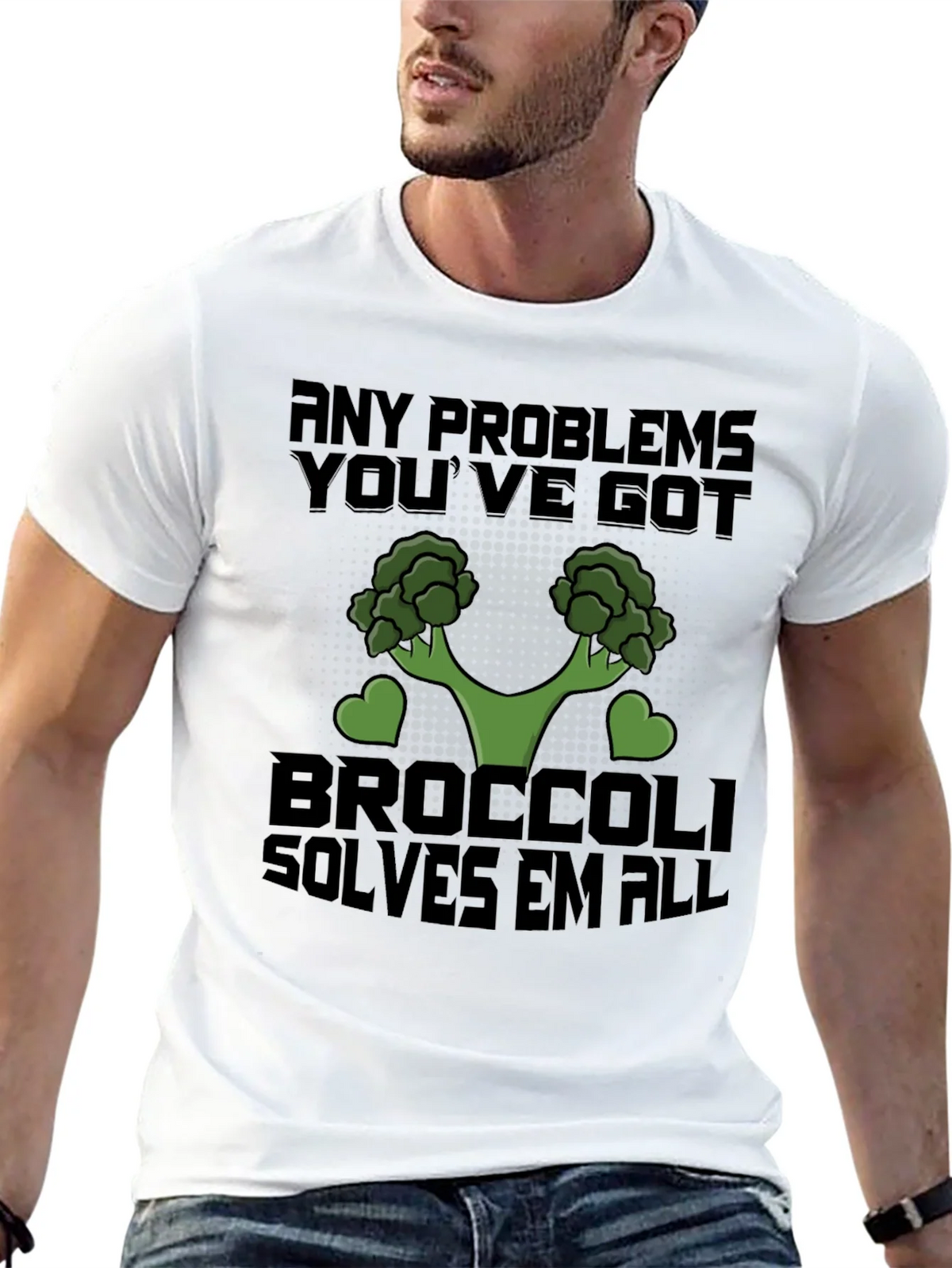 Broccoli Solves All Problems T-Shirt product image 12