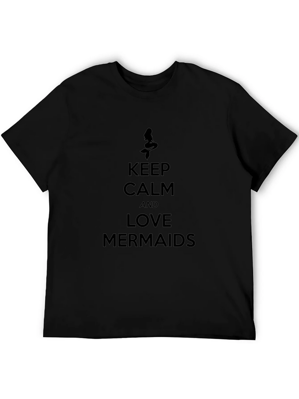 Keep Calm and Love Mermaids Black Graphic Tee product image 5