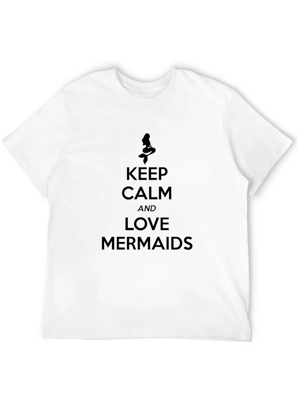 Keep Calm and Love Mermaids Black Graphic Tee product image 11