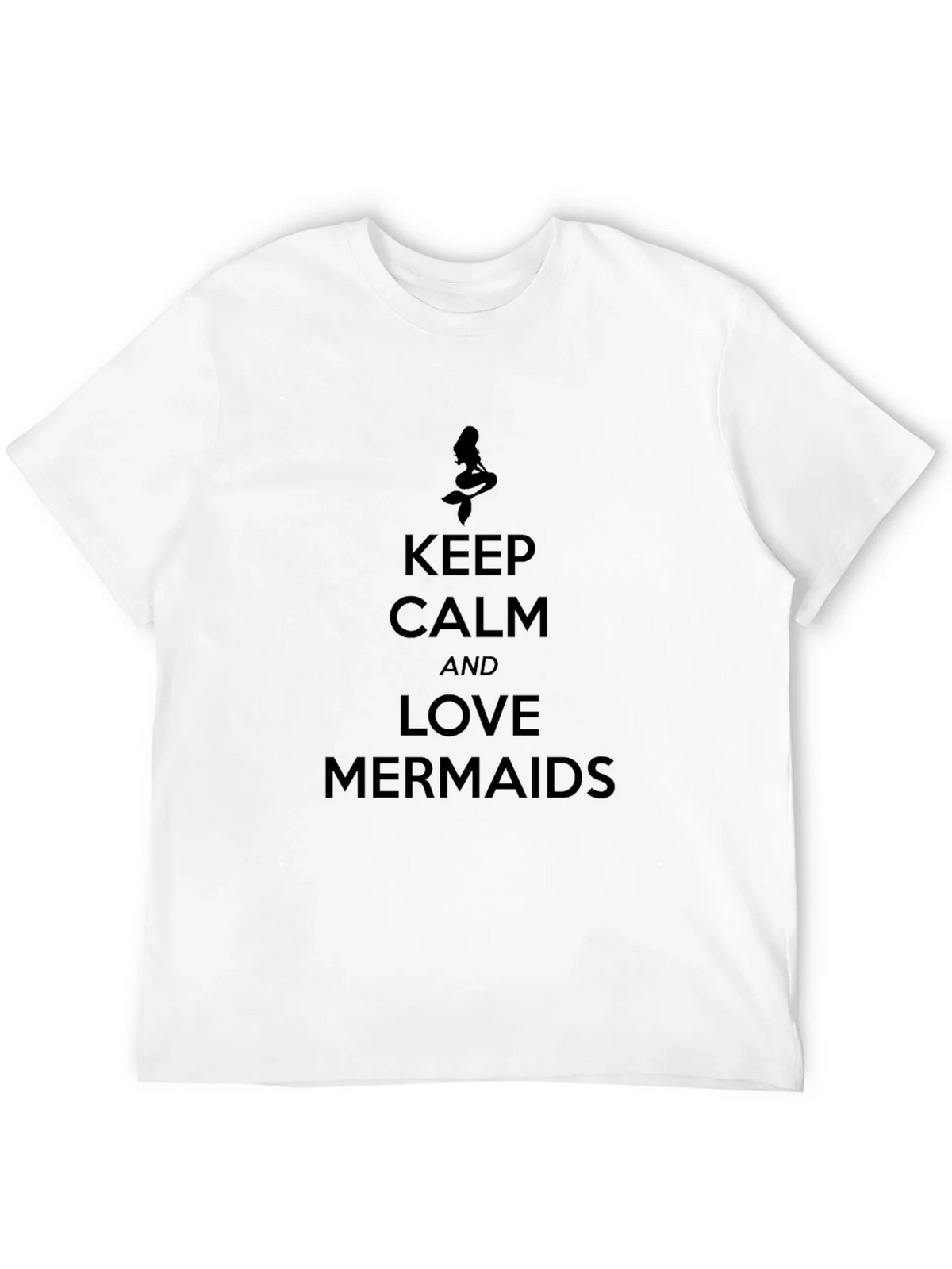 Keep Calm and Love Mermaids Black Graphic Tee product image 11