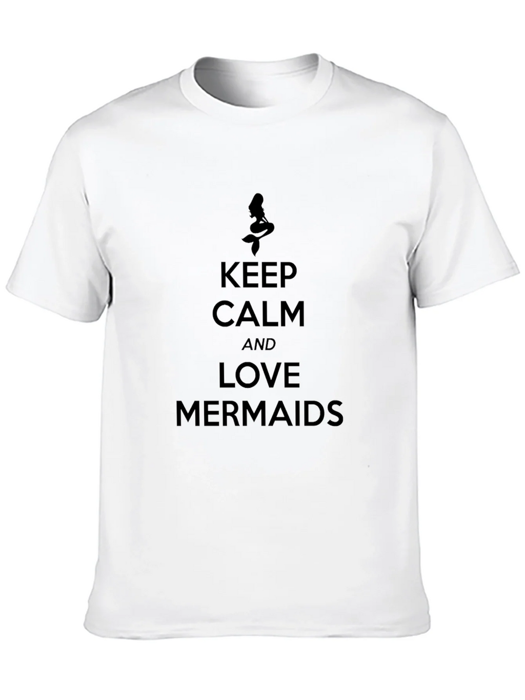 Keep Calm and Love Mermaids Black Graphic Tee product image 9