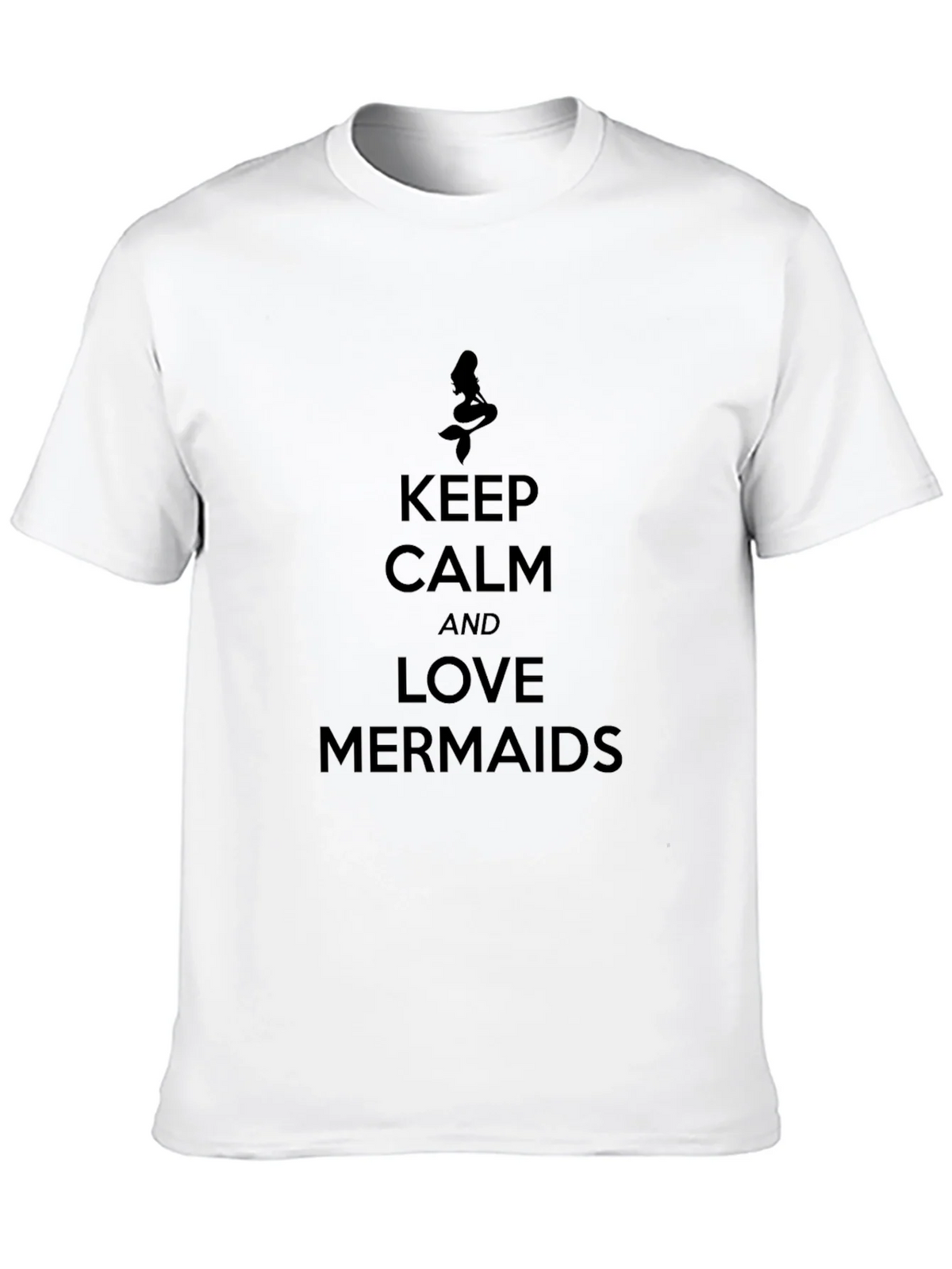 Keep Calm and Love Mermaids Black Graphic Tee product image 9