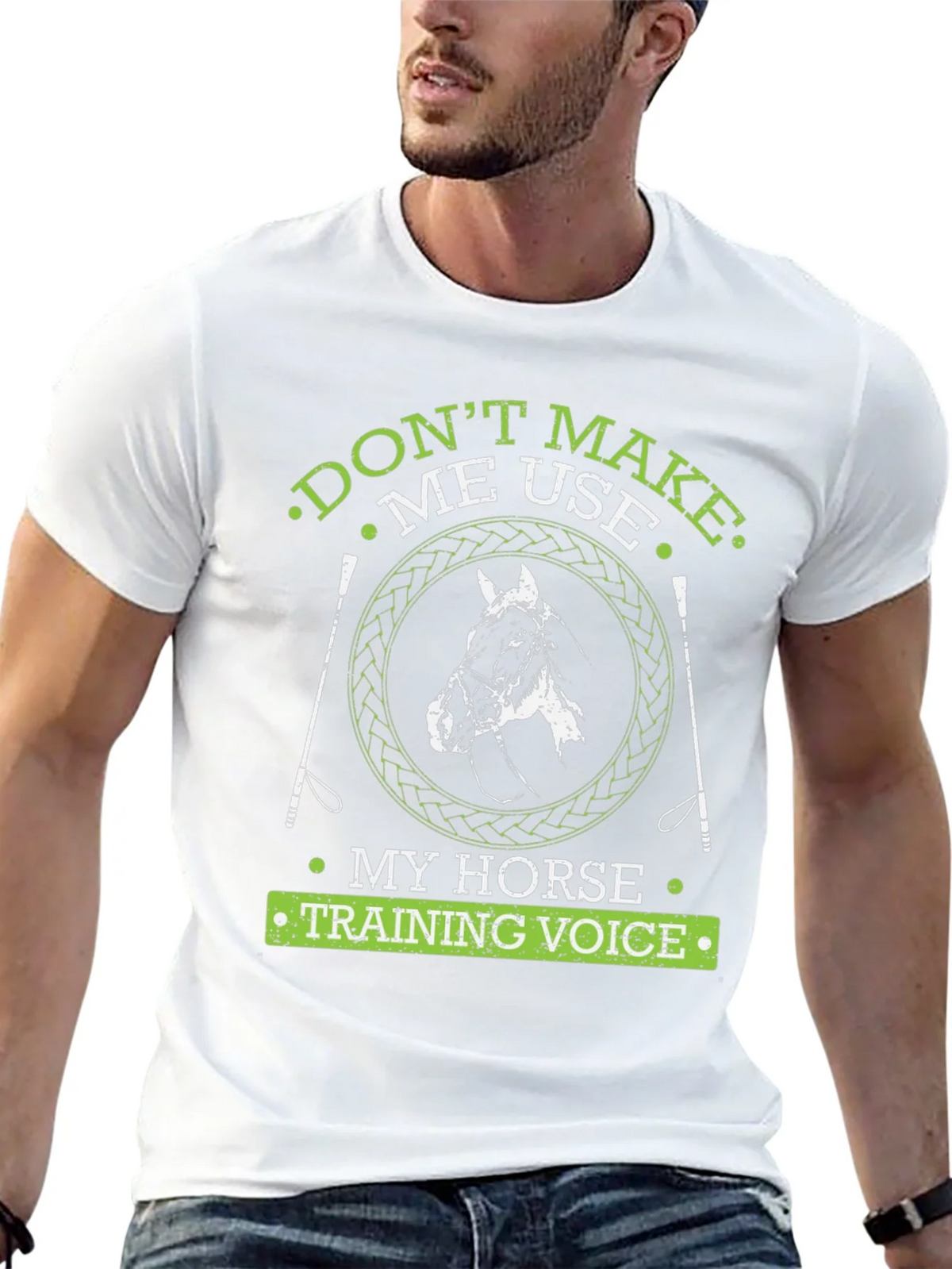 Dont Make Me Use My Horse Training Voice Graphic Tee product image 10