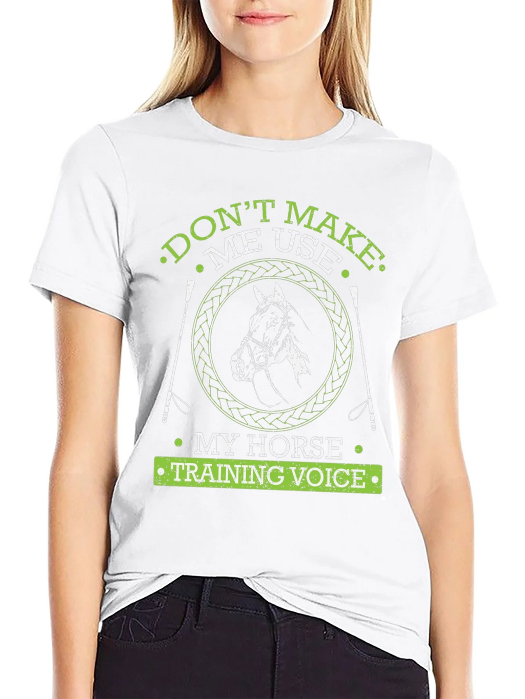 Dont Make Me Use My Horse Training Voice Graphic Tee product image 7