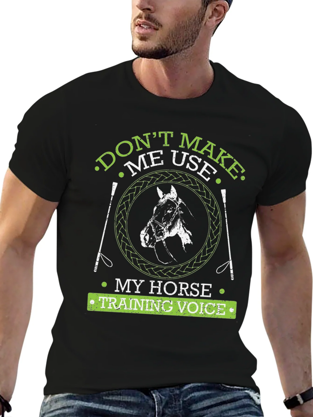 Dont Make Me Use My Horse Training Voice Graphic Tee product image 5