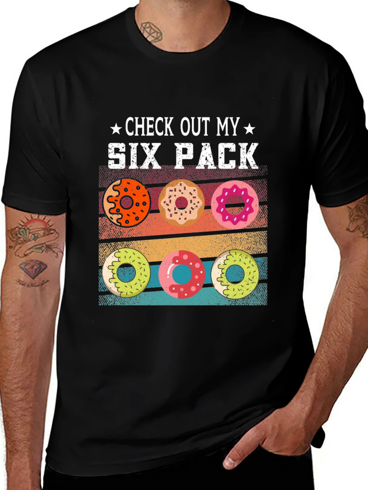 Check Out My Six Pack Donuts Graphic T-Shirt product image 1