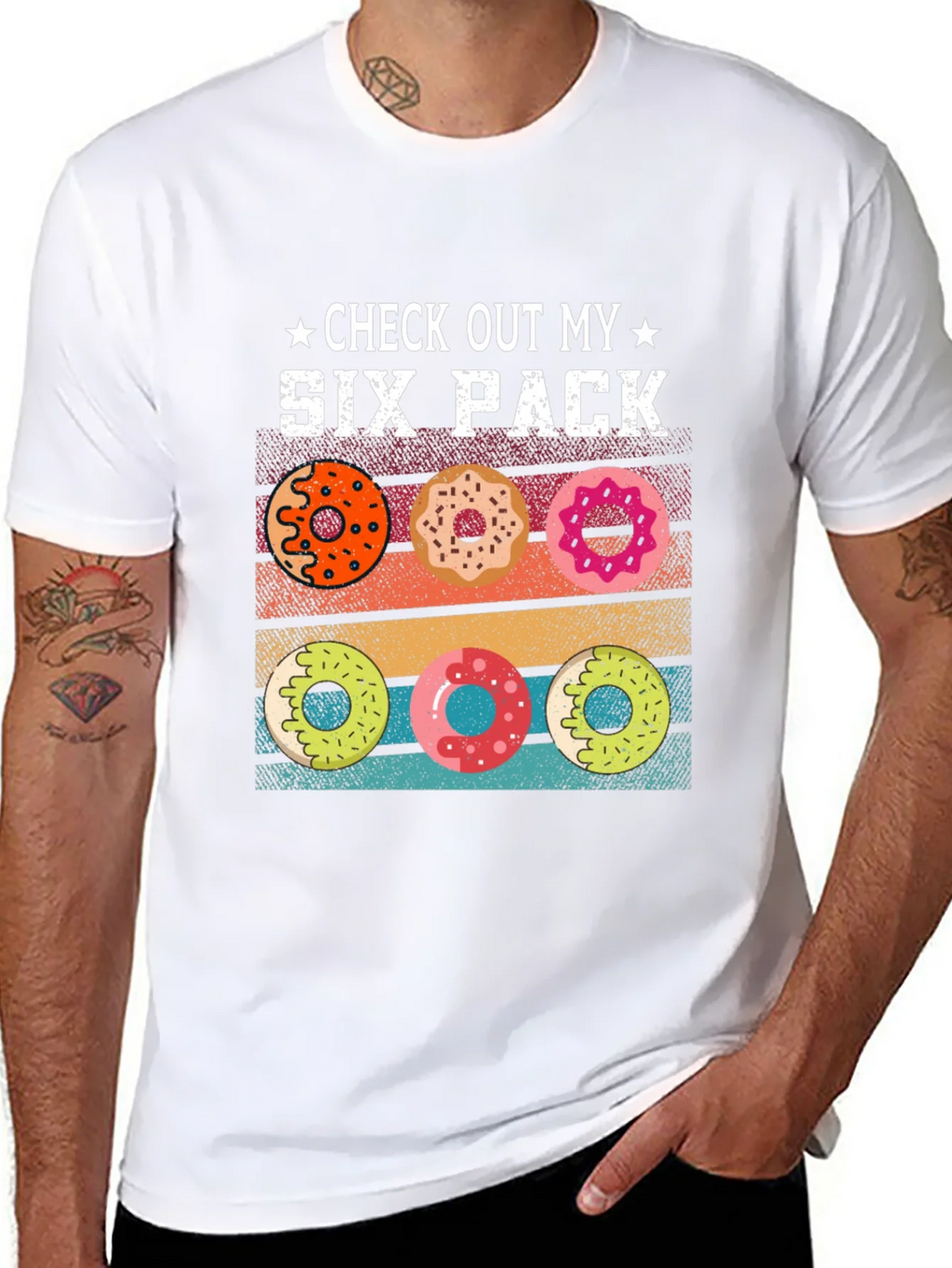 Check Out My Six Pack Donuts Graphic T-Shirt product image 7