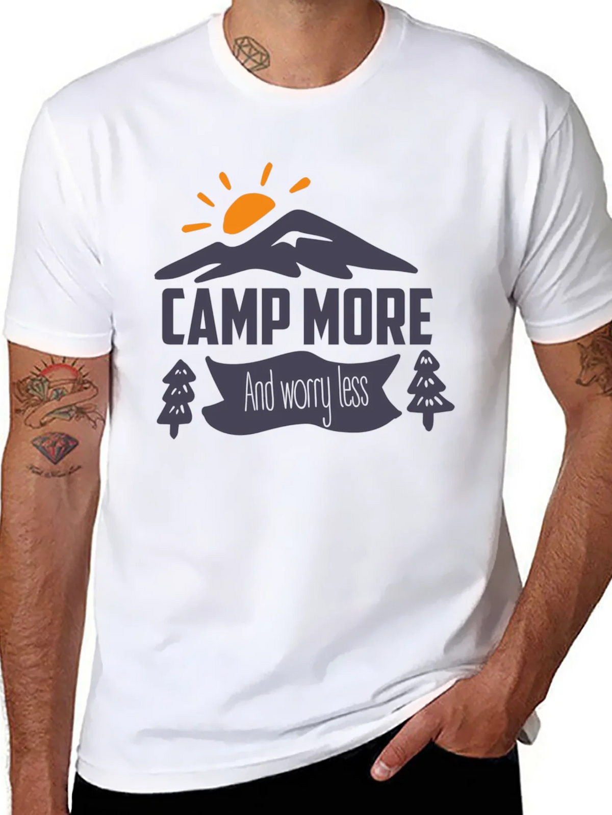 Camp More Worry Less Graphic Tee product image 7